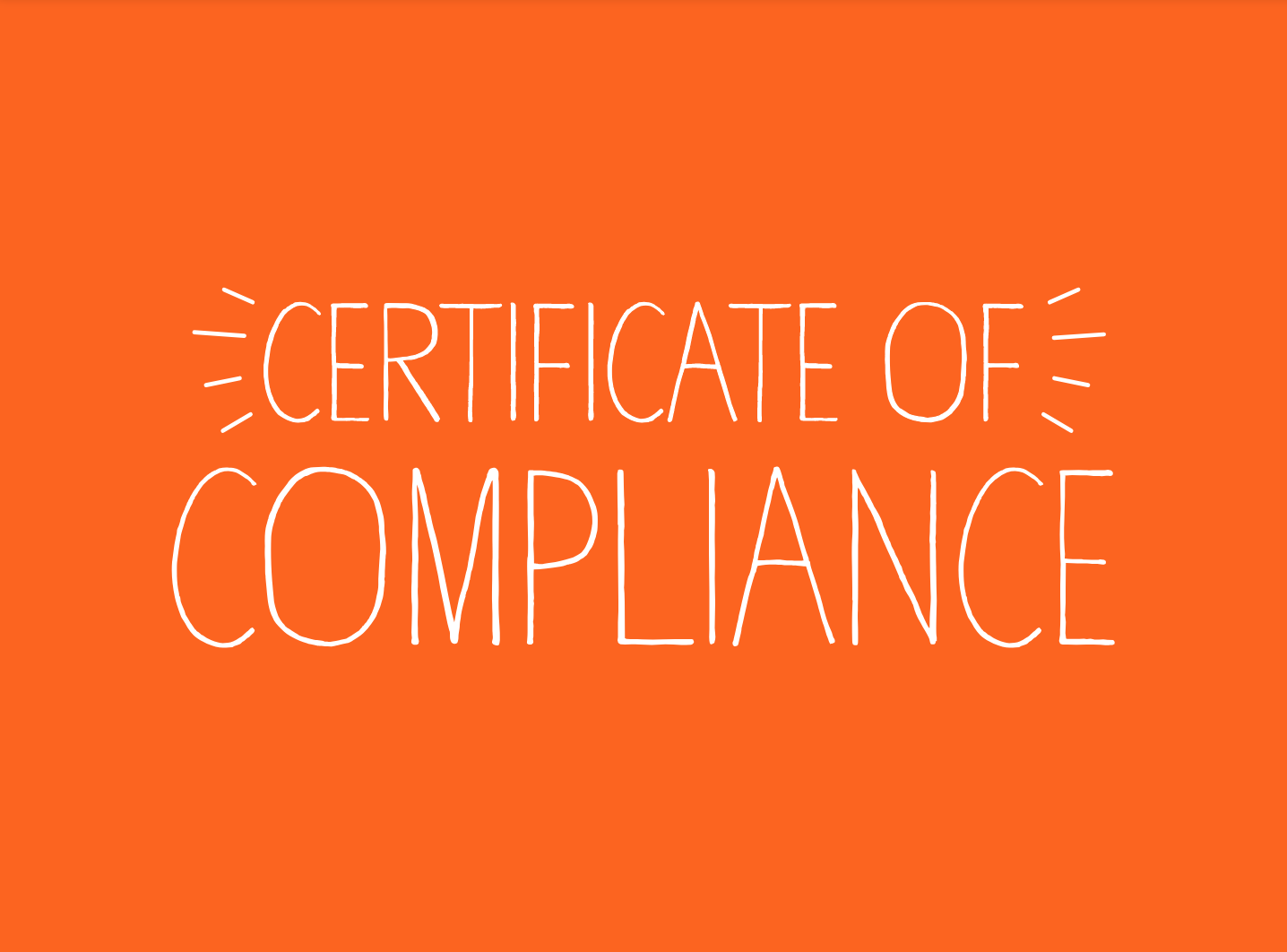 Decorative title image: Certificates of Compliance